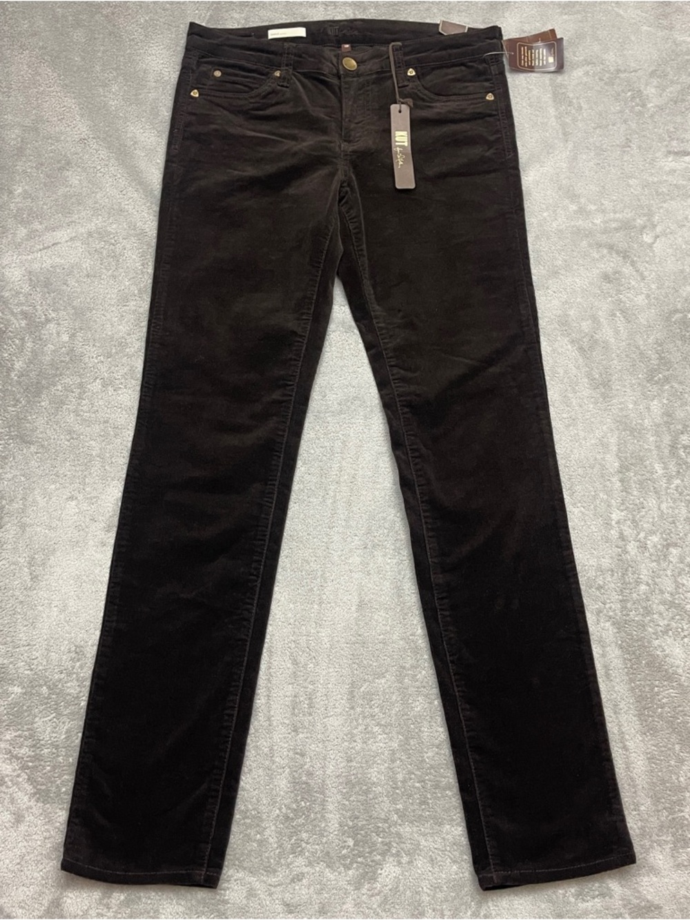 Kut From The Kloth Women's Pants Brown Size 10 Diana Skinny Corduroy Low